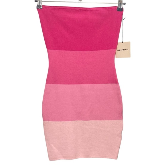 NWT * SUPERDOWN Perla Ombre Strapless Mini Dress - Picture 7 of 16